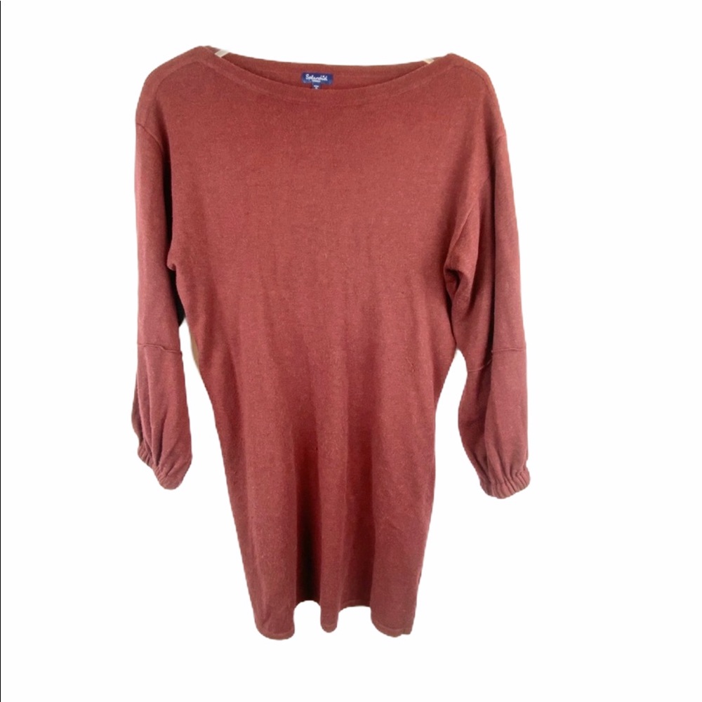 Splendid Cashmere Blend Maroon Rust Dolman Sweater Lagenlook XS